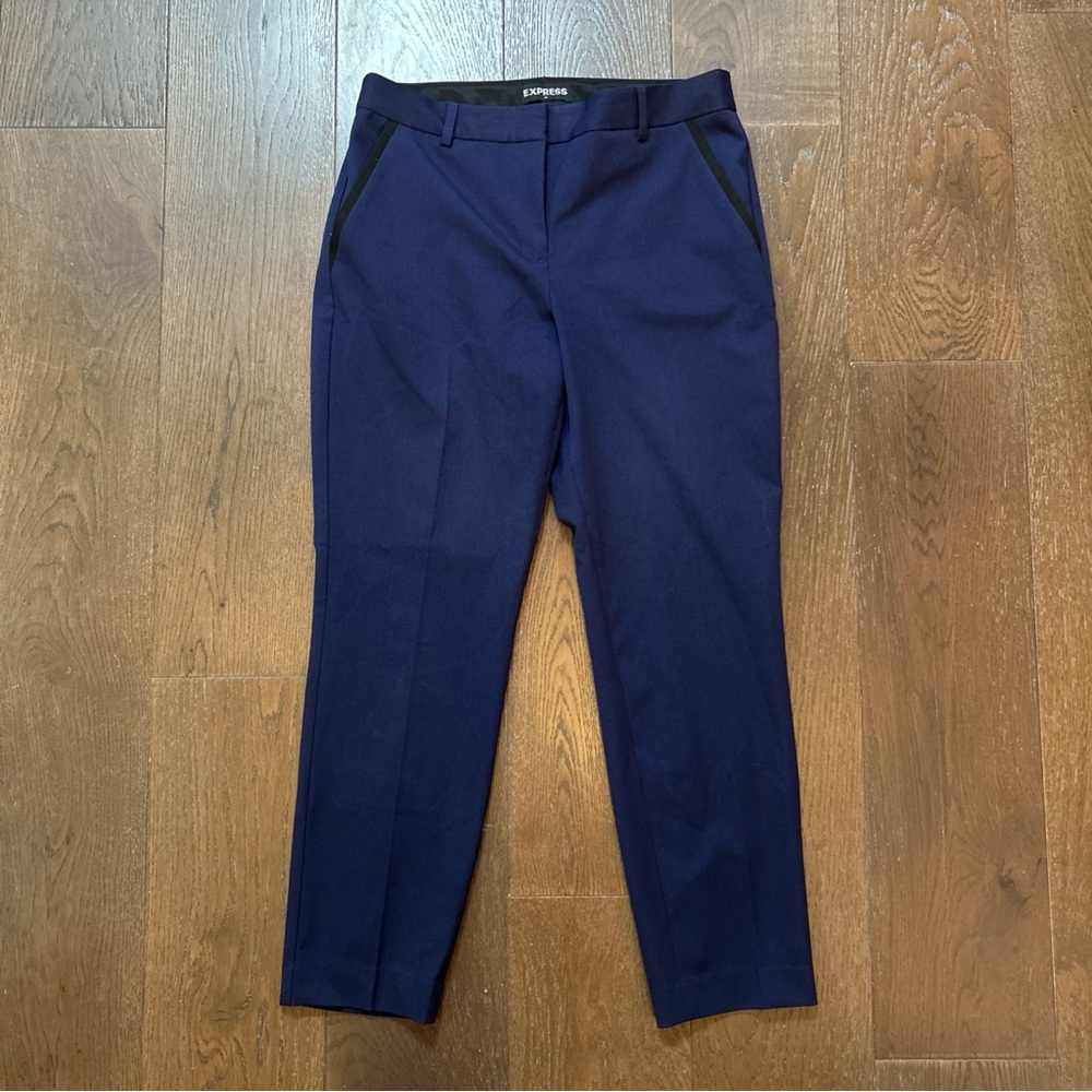 Express Columnist Women’s Pants Sz 10 Mid Rise Ankle Stretch Navy